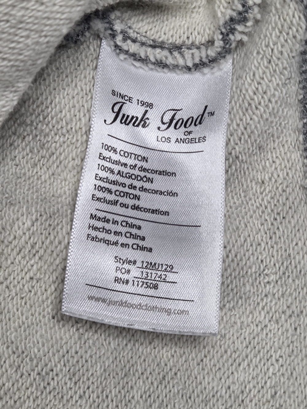 Junk Food Clothing Heather Grey Seattle Seahawks Crewneck - Picture 9 of 10